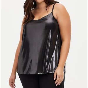 Grey liquid shine cami